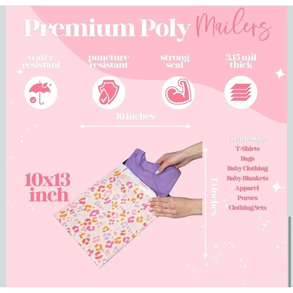Designer Poly Mailer Variety Pack Heavy Duty Waterproof Self Seal Shipping Bags